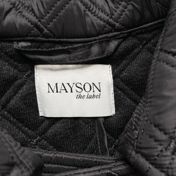 Mayson The Label Quilted Cape Coat Black One Size Small Medium - Picture 7 of 11